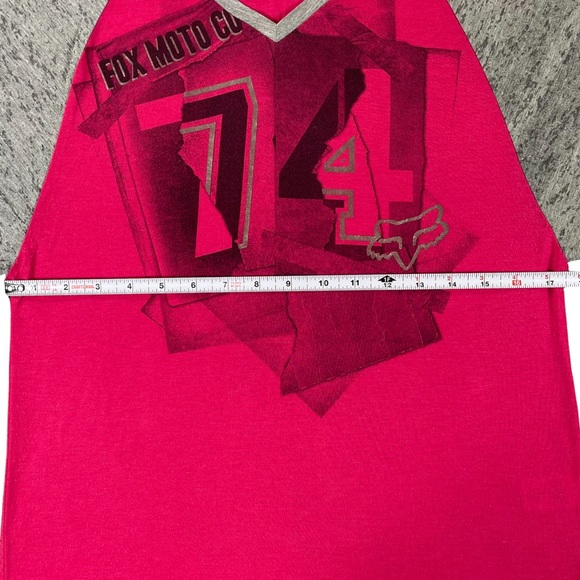 Fox Riding Co. size small pink, black, & grey shirt with grey batwing sleeves - Picture 6 of 8